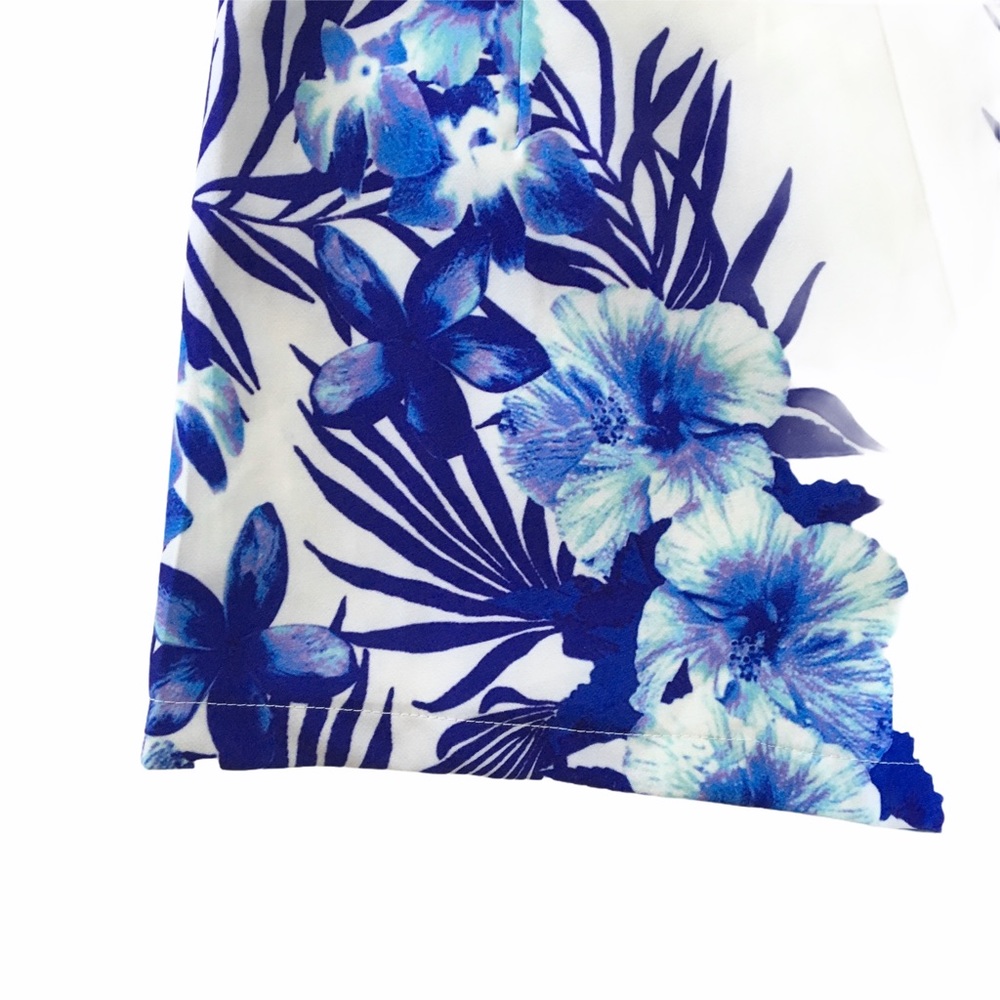 new LF into ❦ Chic Hibiscus Print Shorts ❦ Bright Amethyst Colorful Floral ❦ 6 - Picture 4 of 16